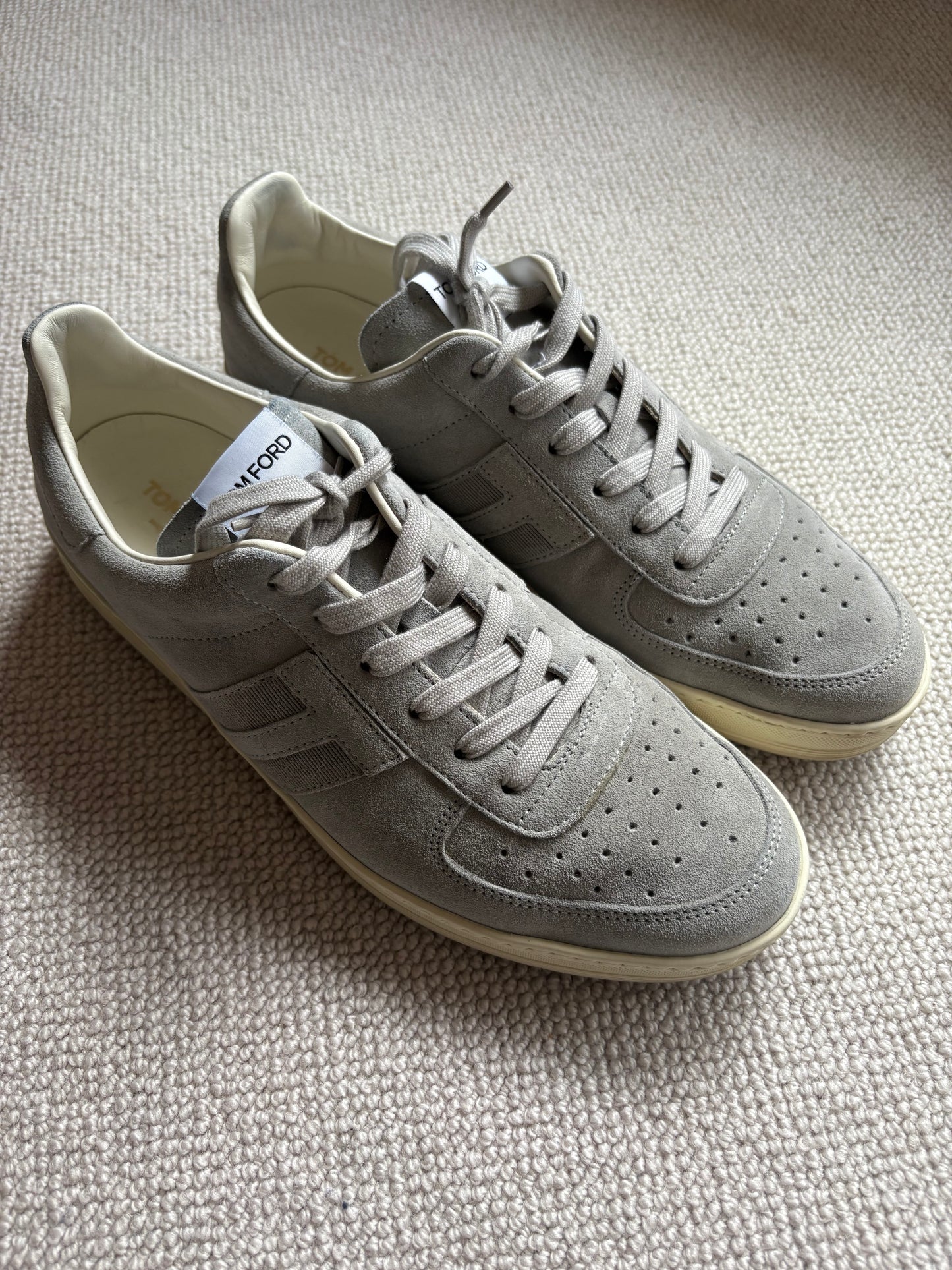 Tom Ford Grey Suede Sneakers