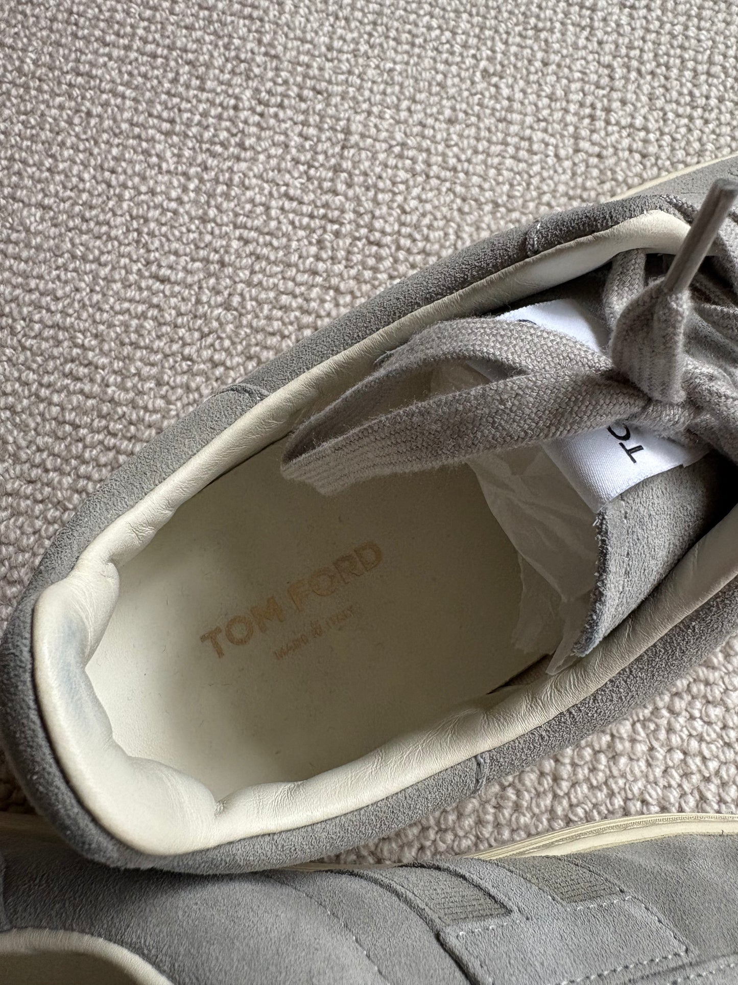 Tom Ford Grey Suede Sneakers